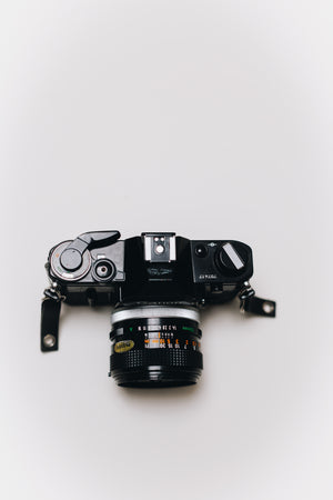 Black Canon Ae-1 with 50 F/1.4 FD lens