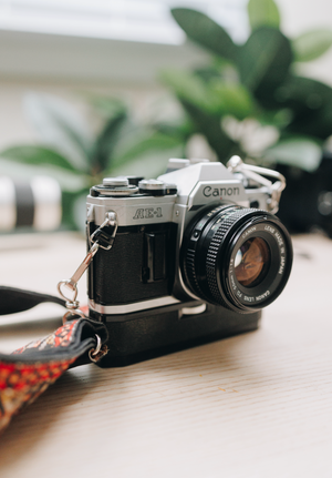 Canon Ae-1 with power winder and 50/ FD 1.8 lens