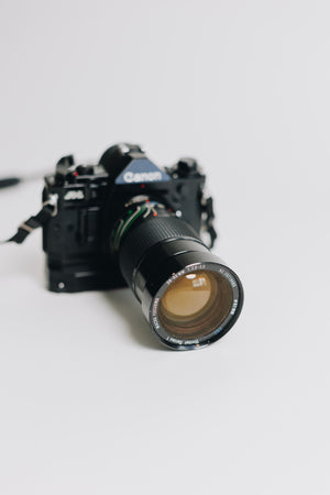 Canon A-1 with FD 28-90mm F/2.8 - 3.5 Lens with Battery Grip