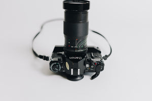 Canon A-1 with FD 28-90mm F/2.8 - 3.5 Lens with Battery Grip