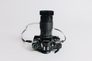 Canon A-1 with FD 28-90mm F/2.8 - 3.5 Lens with Battery Grip