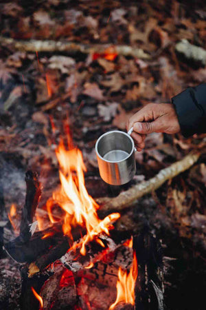 Stainless Steel Cup with Carabiner Handle