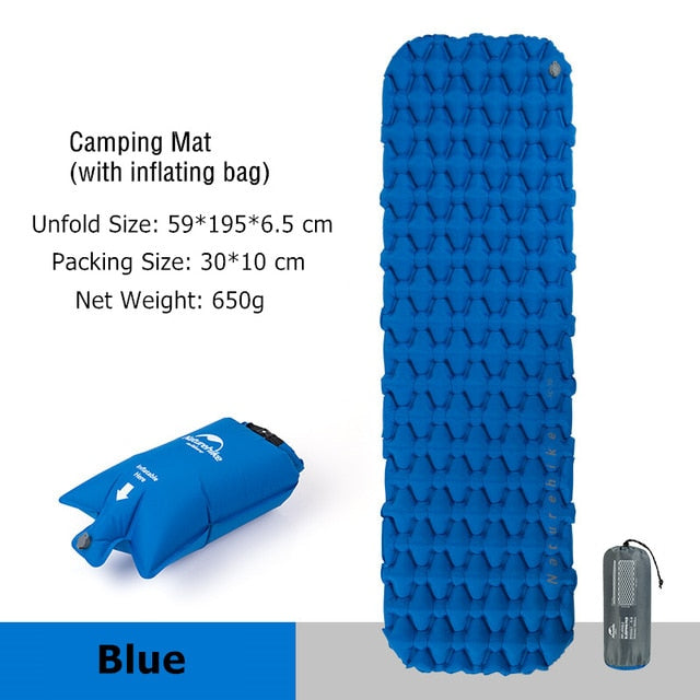 Ultralight inflatable camping air sleeping pad