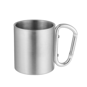 Stainless Steel Cup with Carabiner Handle